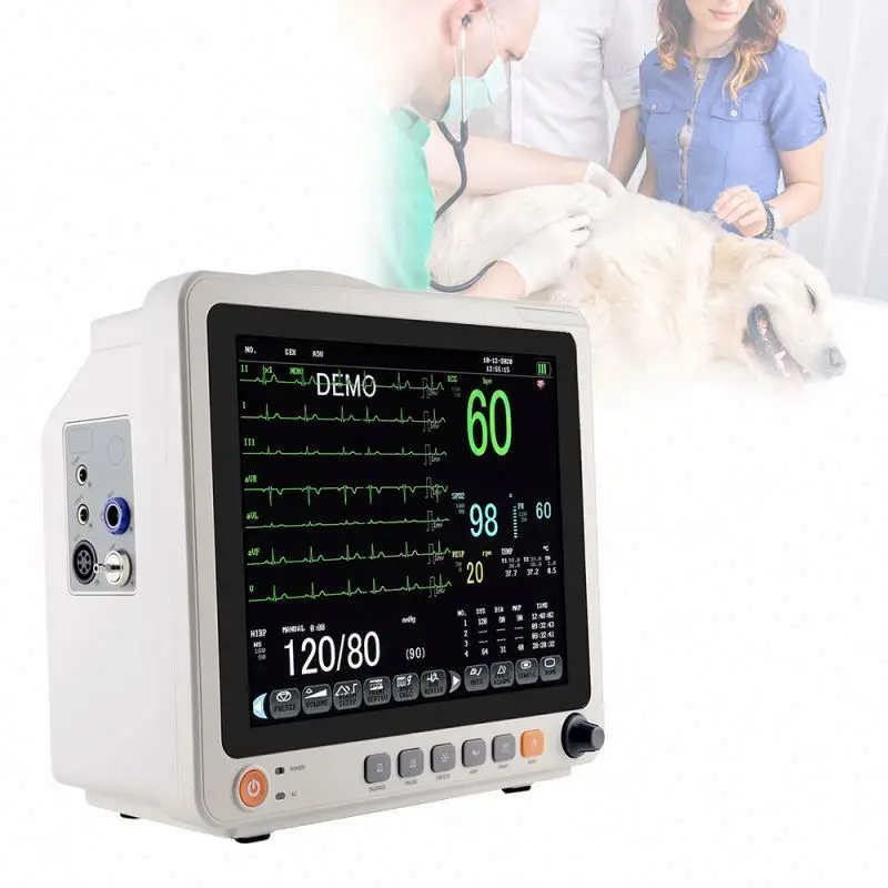 

Мультипараметрический M onitor E C G SPo2 PR NIBP TEMP RESP Ветеринарное использование