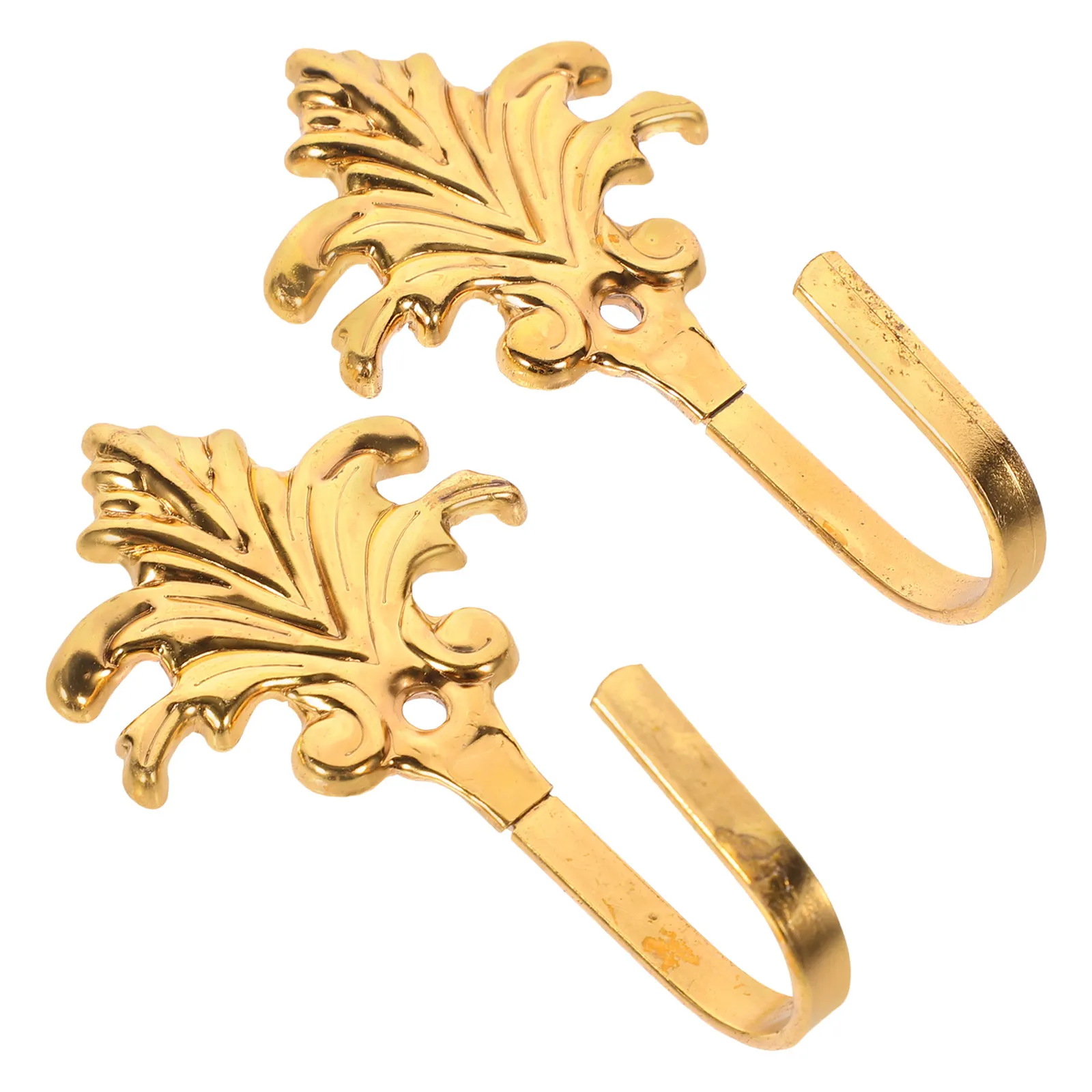 2Pcs Metal Curtain Holdbacks Side Holder Drapery Tieback Hook Pull Backs for Wall Indoor Outdoor Window Treatment
