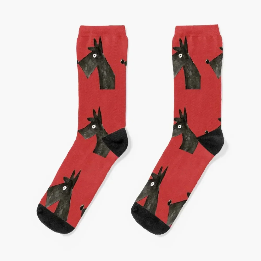 Scottish Terrier Dog lover Gift, Cute Scottish Terrier Art, Scottish Terrier owner Socks hockey Stockings man Socks Male Women's