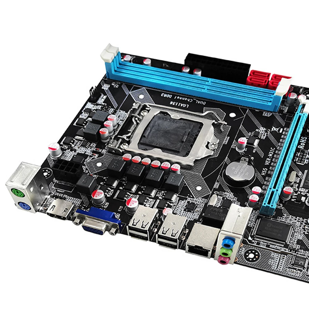 Imagem -05 - Placa-mãe H55 Lga 1156 Memória 16gb Ram Ddr3 Sata2.0 i3 530 i5 750 660cpu 1333mhz