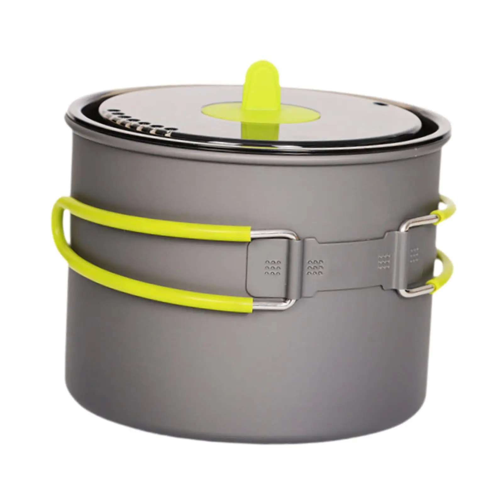 

Camping Pot Folding Handle Lightweight Nonstick Multifunctional Camping Cookware for Dinner Kitchen Picnic Backpacking Travel
