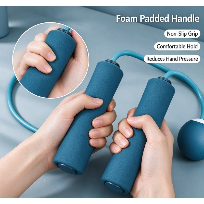 Cordless Jump Rope With Heavy Balls Sports Fitness Training Bodybuilding Exercise Rapid Speed Skipping Rope Home Gym Equipment gallery 5