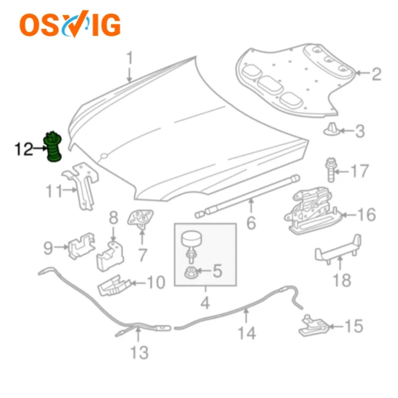 2 قطعة OE # 2048800127 غطاء محرك السيارة الربيعي مناسب لمرسيدس بنز C300 C350 C63 AMG E200 E250 #6