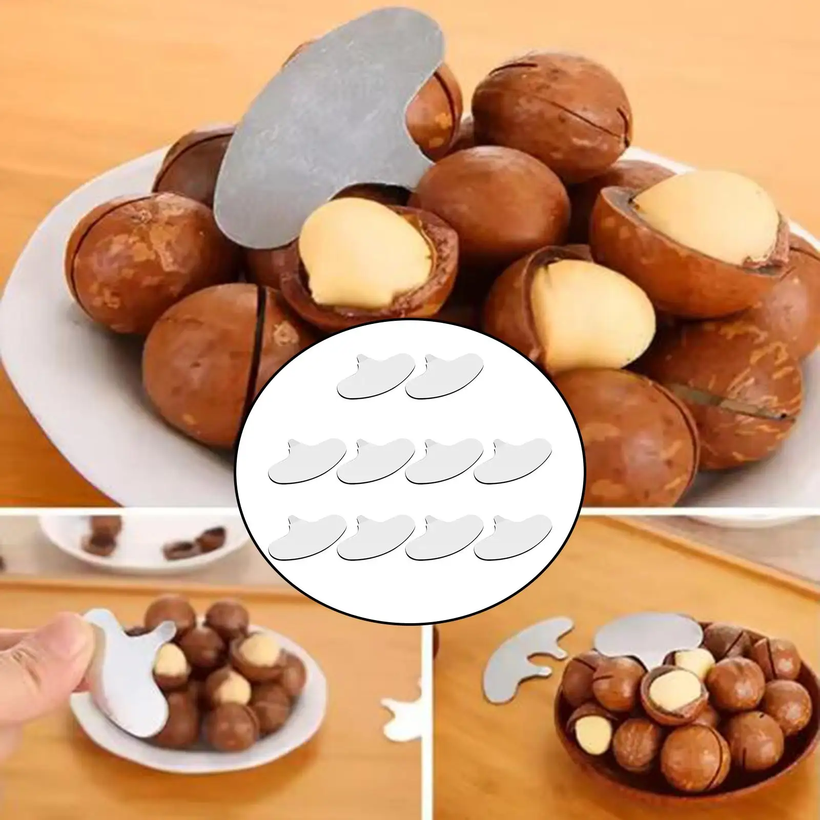 Portable Macadamia Nut Opener Compact Key Nut Splitter Durable Metal Cracker for Kitchen and Outdoor view 3