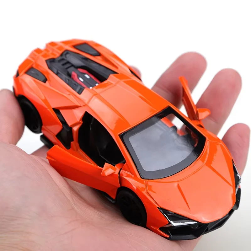 1/36 Alloy Sports Car Toy, Pull‑Back Function Openable Doors Super Car Model, Desktop Ornament, Multiple Colors Optional