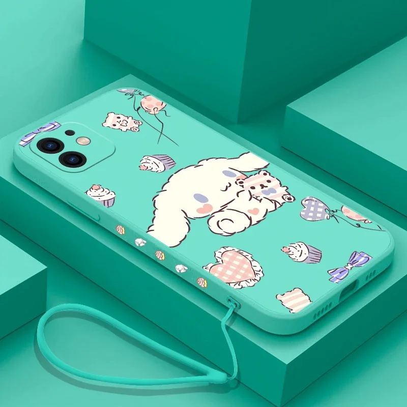 Custodia per cordino Sanrio Cinnamoroll per Samsung A81 A53 A50 A12 A22S A52 A52S A51 A72 A71 A32 A22 A20 A30 A21S A12 A02S A11 4G 5G