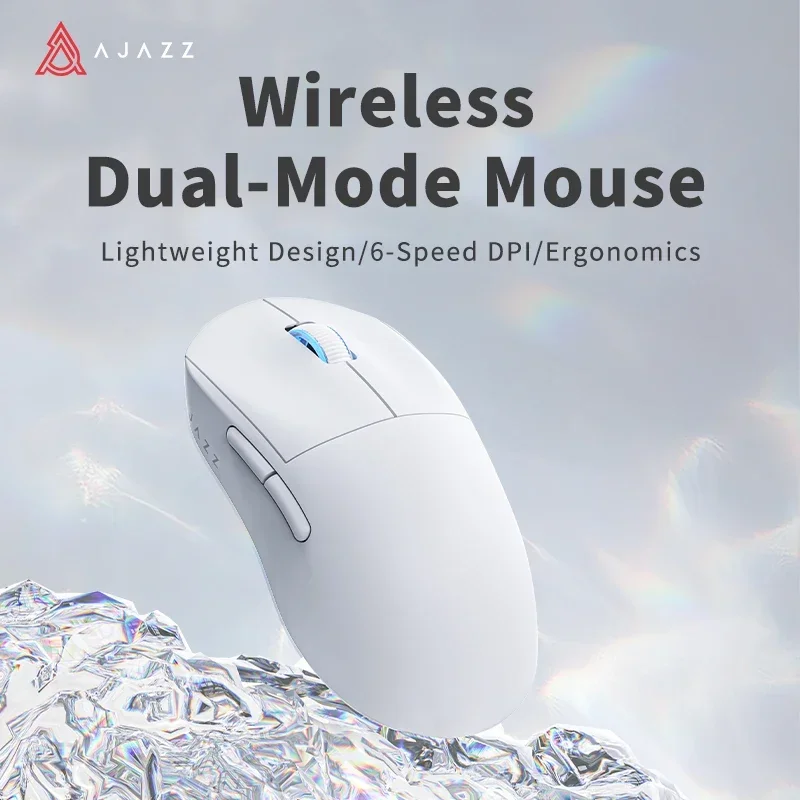 

Ajazz AJ199 MC 2.4GHz Wireless Mouse Dual Mode Ergonomic Wired Gamer Mouse Lightweight PAW3338 for Laptop PC Optical