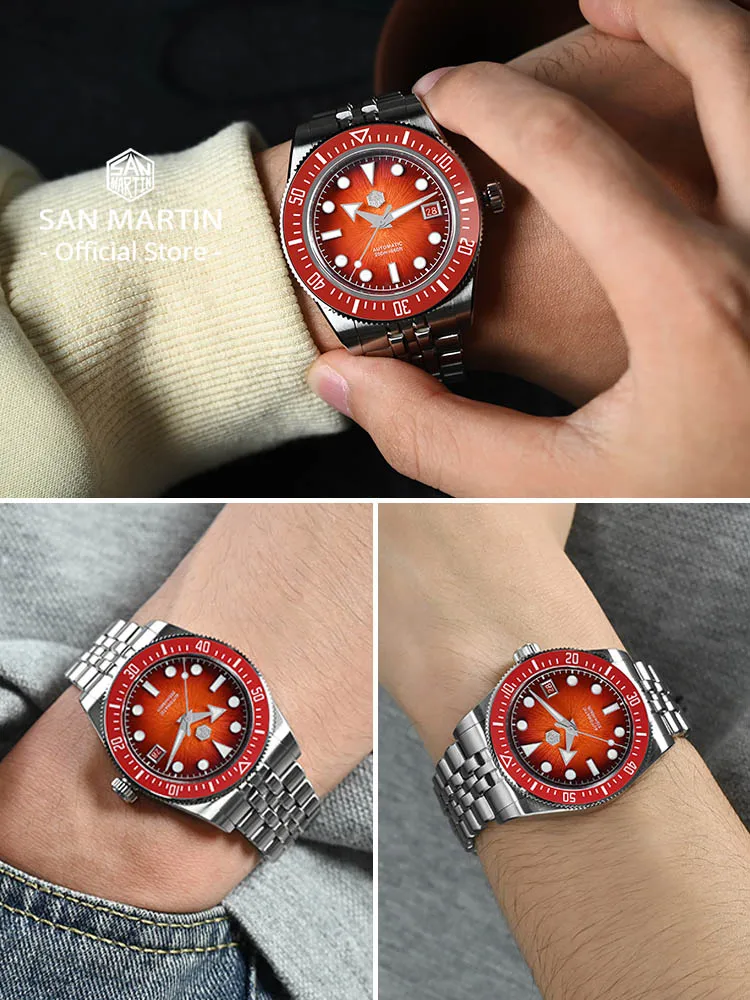 SBD シングレット　モメンタムMサイズ　限定カラー　在庫なし San Martin 37.5-40mm Limited Edition Red JianZhan Enamel Sunburst