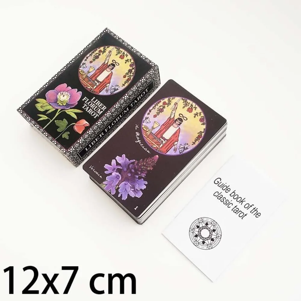 12x7 cm Liber Florum Tarot Card Game Paper Manual