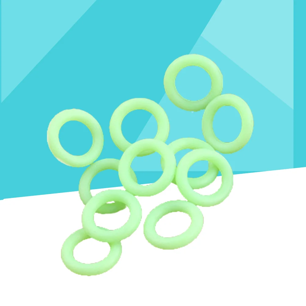 

50Pcs Silicone Fluorescent Ring Night Tent Stake Marker Durable Elastic Glow Camping Ground Peg Accessories