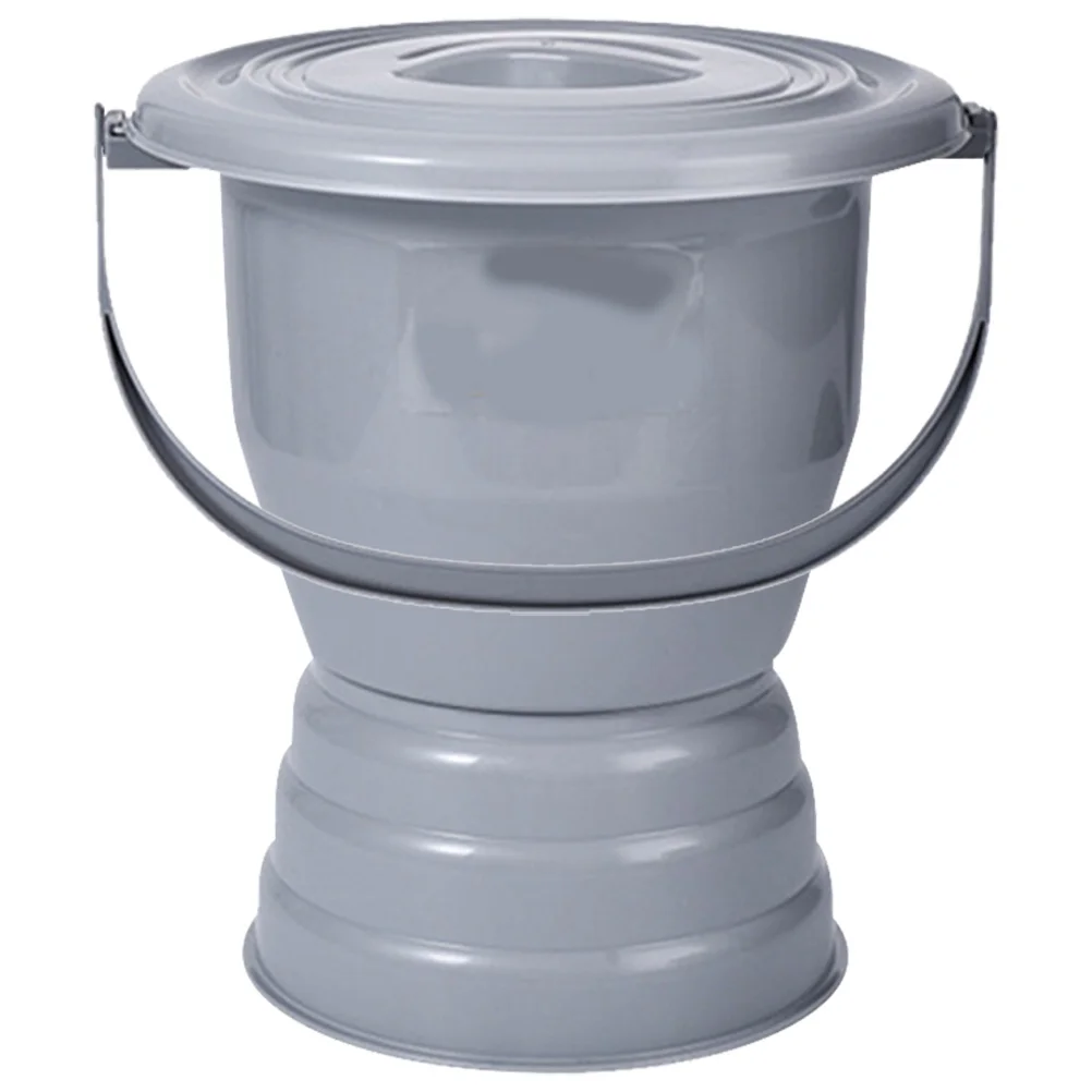 وعاء غرفة بلاستيكي سميك مع غطاء مقبض مبولة متينة للأطفال المسنين والمعاقين للاستخدام المنزلي مقلاة سرير مرحاض ليلية #6