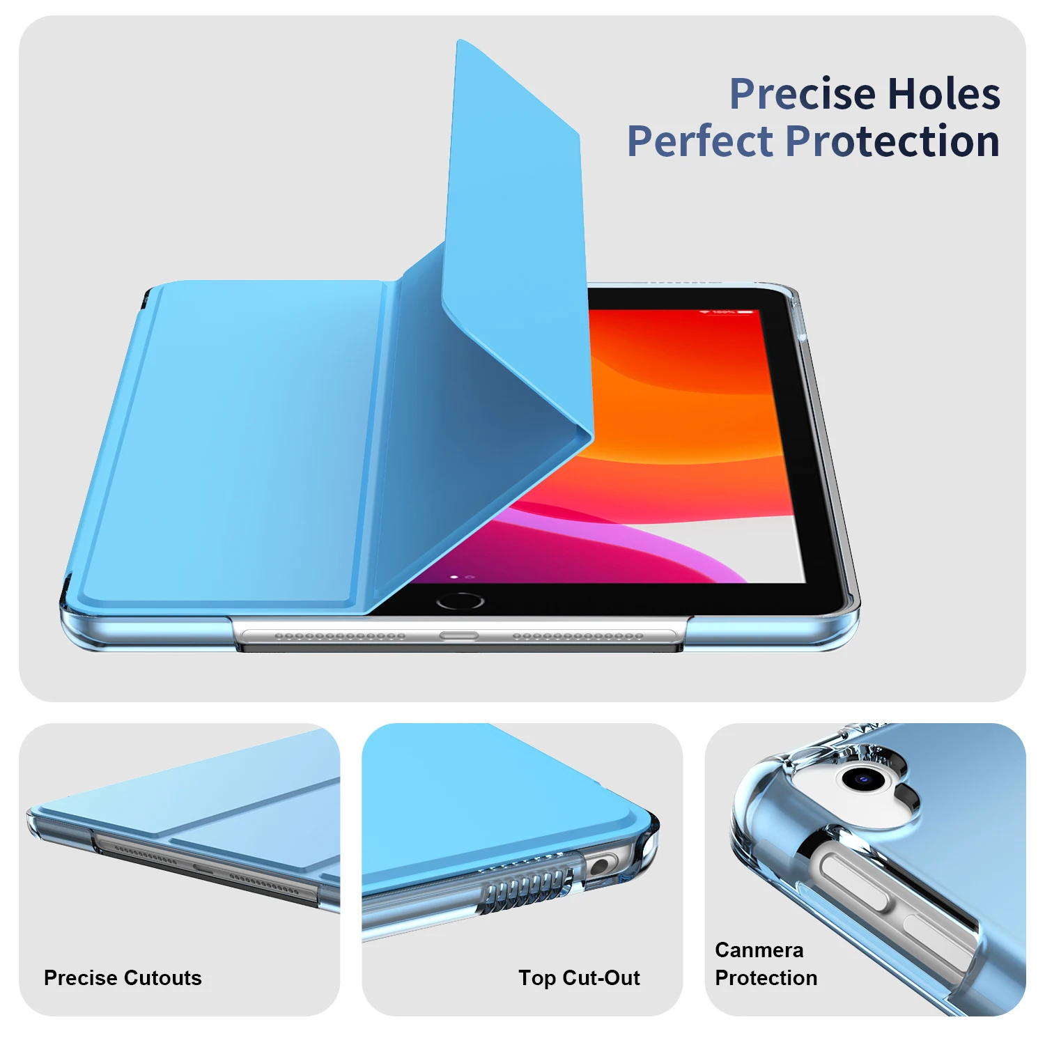 Apple iPad 第 7 / 8 / 9 世代ケースカバー 10.2 "Air 3 Pro10.5 インチスマート磁気レザー