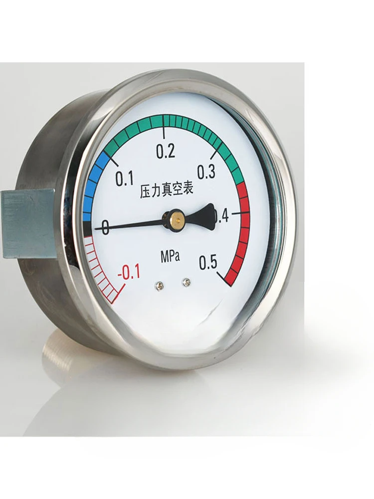 Sterilization furnace circular pressure gauge Y-100ZT, high temperature resistance 0.3456MPA, Yibaifeng stainless steel