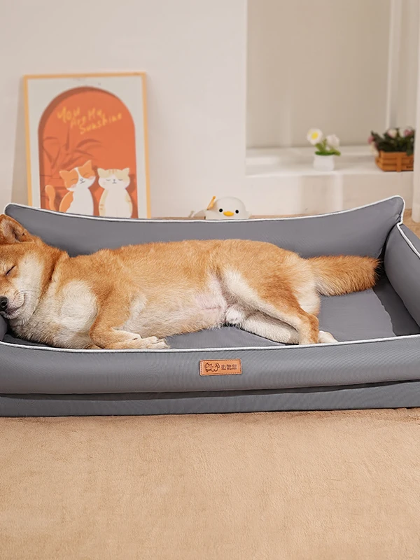 大型犬用ソファベッド、取り外し可能、洗濯可能、防水ペットマット、オールシーズン対応、中型犬用、室内使用