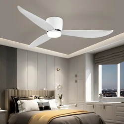 Ceiling Mounted Fan Light Led Modern 46 52 Inch Remote Control Dimming Bedroom Living Room Dining Room 110v-220v Universal Volta