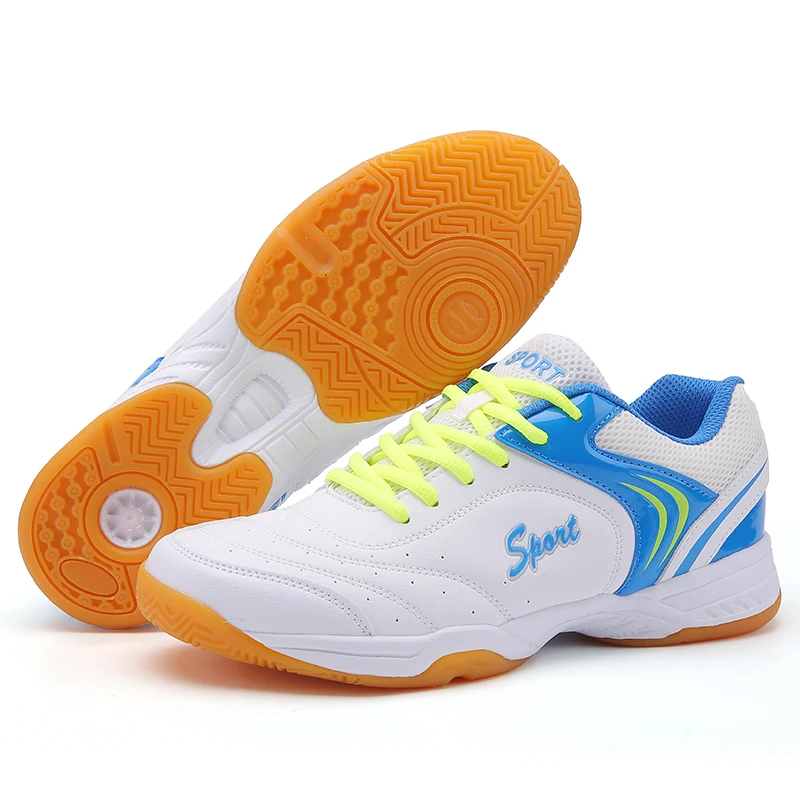 Couples\' badminton shoes leak detection cow goods professional shock absorption breathable anti-slip ultra-light tennis shoes36-