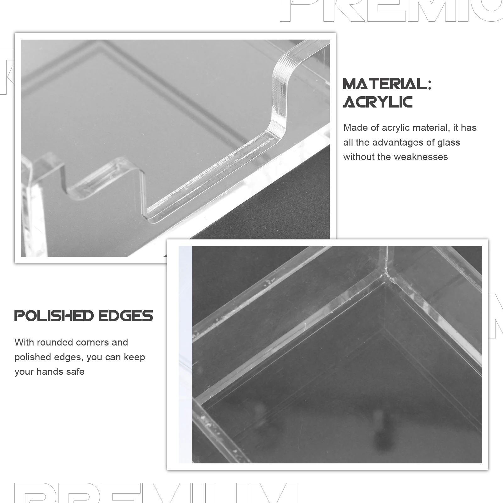 

Acrylic Napkin Box Clear Tissue Container Polished Edges Kitchen Dining Bathroom Use Desktop Paper Case Housewarming