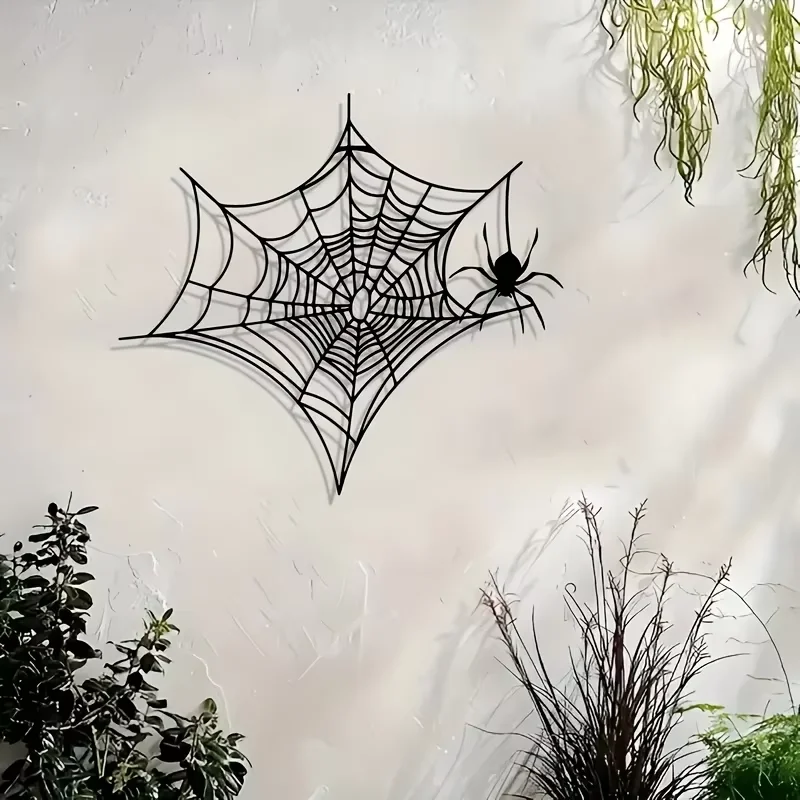 

LUSQI 1PC Halloween Spider Web Toilet Sticker Waterproof Wall Decoration Holiday-Themed Spooky Decor