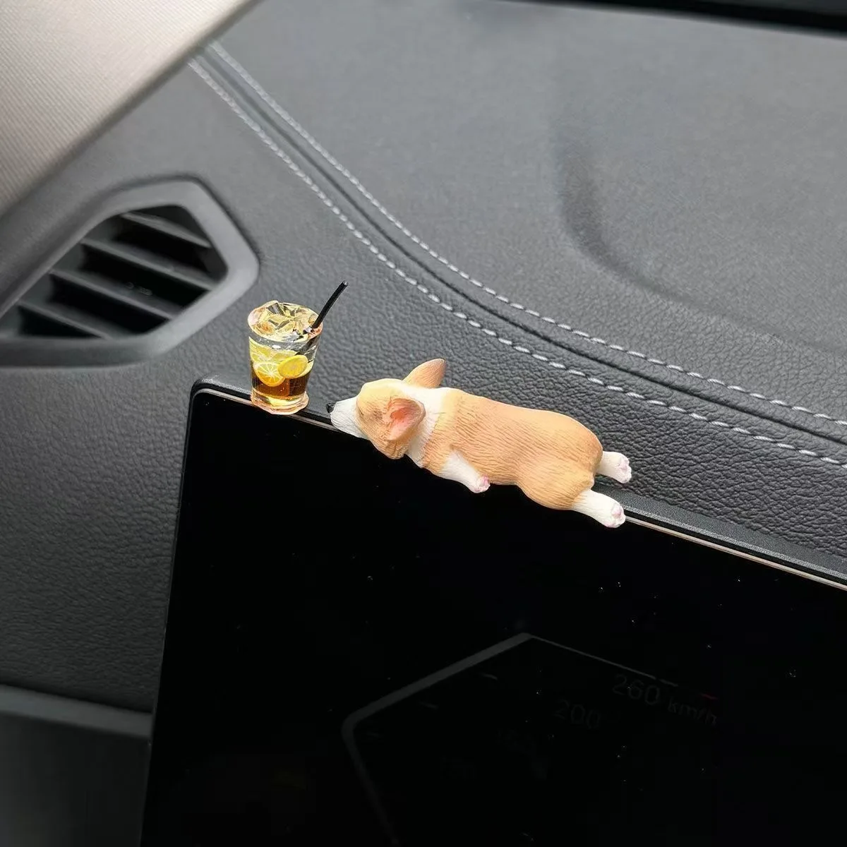 Tablero de instrumentos de coche, accesorios de juguetes para perros, decoración exquisita Mini Corgi, adorno de muñeca de resina, Interior de coche, decoraciones de regalo para cachorros