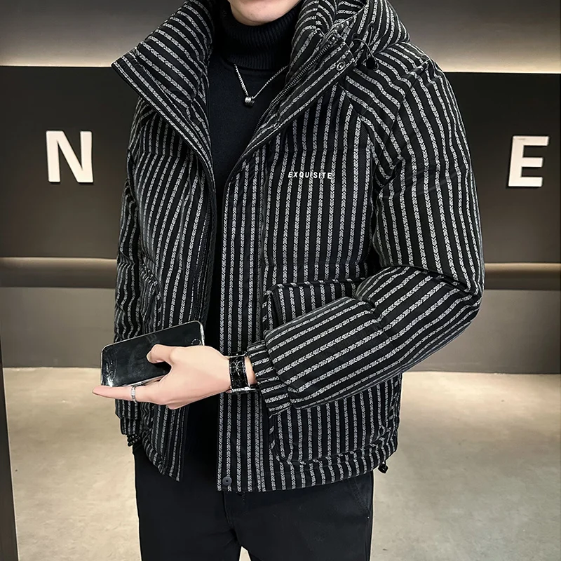 GIOIOMen's Down Jacket，2025Winter New High-Quality White Duck Down Filled Thickened Warm Down Cotton Jacket Coat