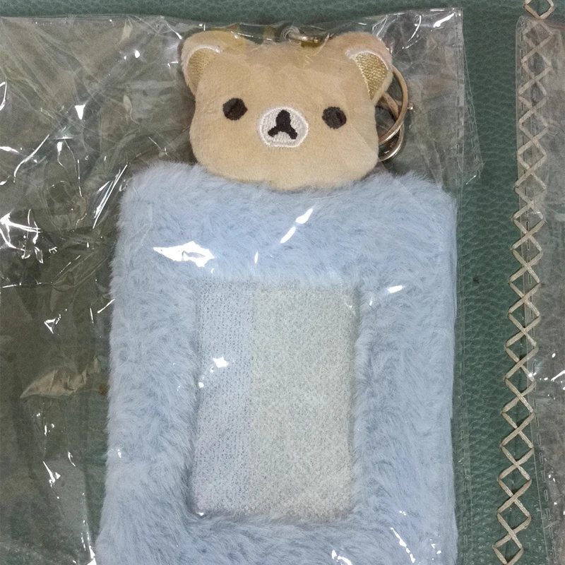 Kawaii Rilakkuma Plush Small Card Bag for Students Anime Cartoon Cute Meal Bus Card Holder Boys Girls Fashion Keychain Gifts - Image 4
