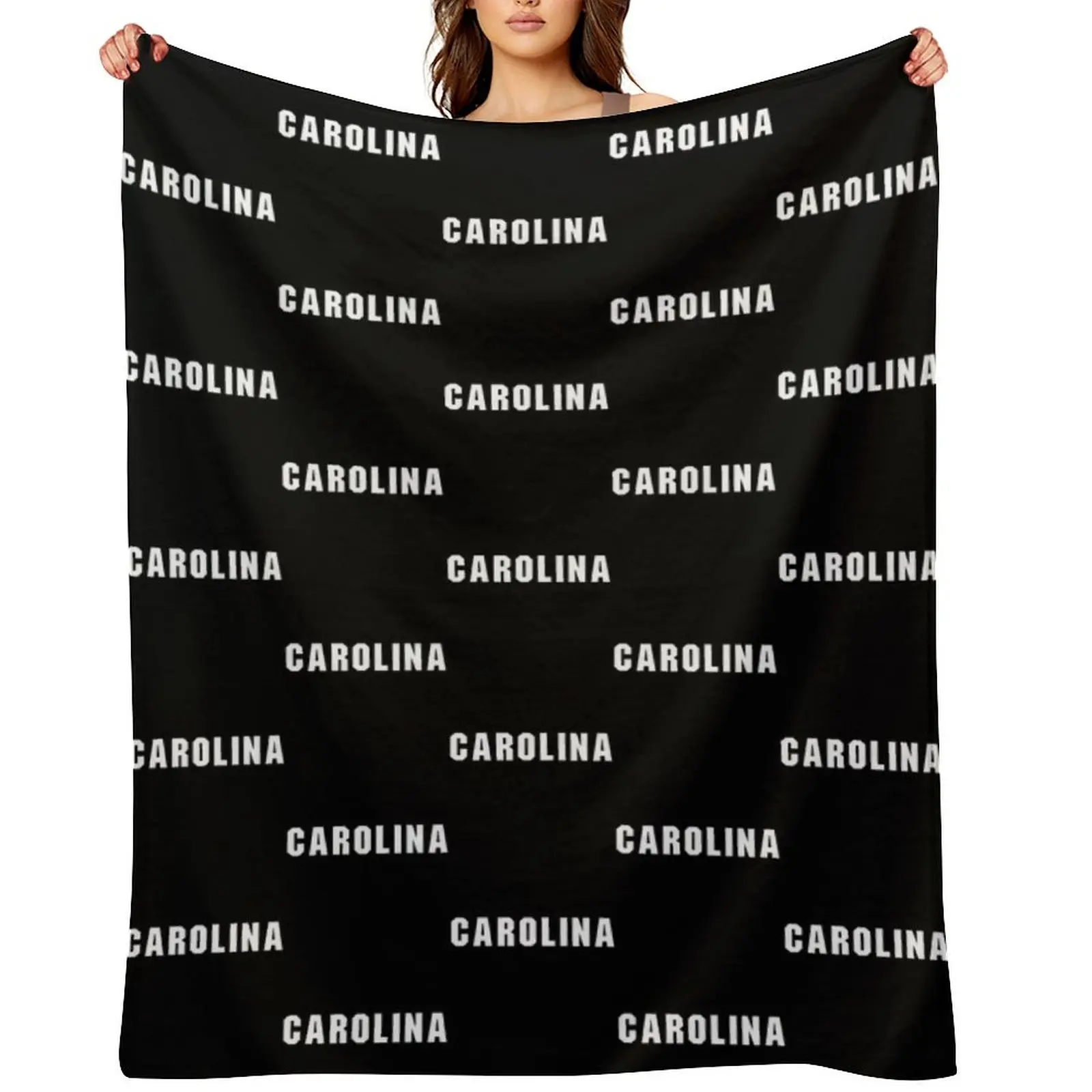 Carolina - Jersey Font Throw Blanket manga Beautifuls Single Beach Blankets