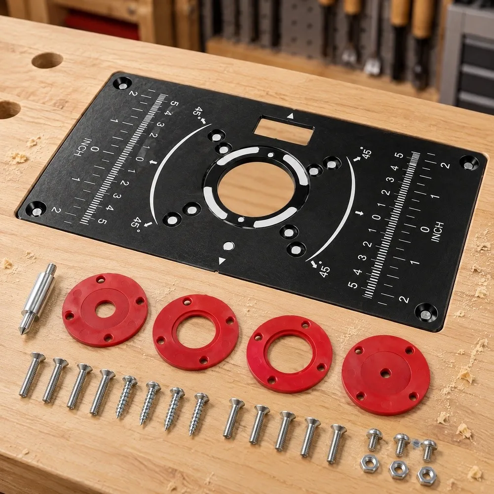 Router Table Insert Plate, Router Plate, Trimming Machine Flip Board For Woodworking Slotting Trimming Chamfering Table