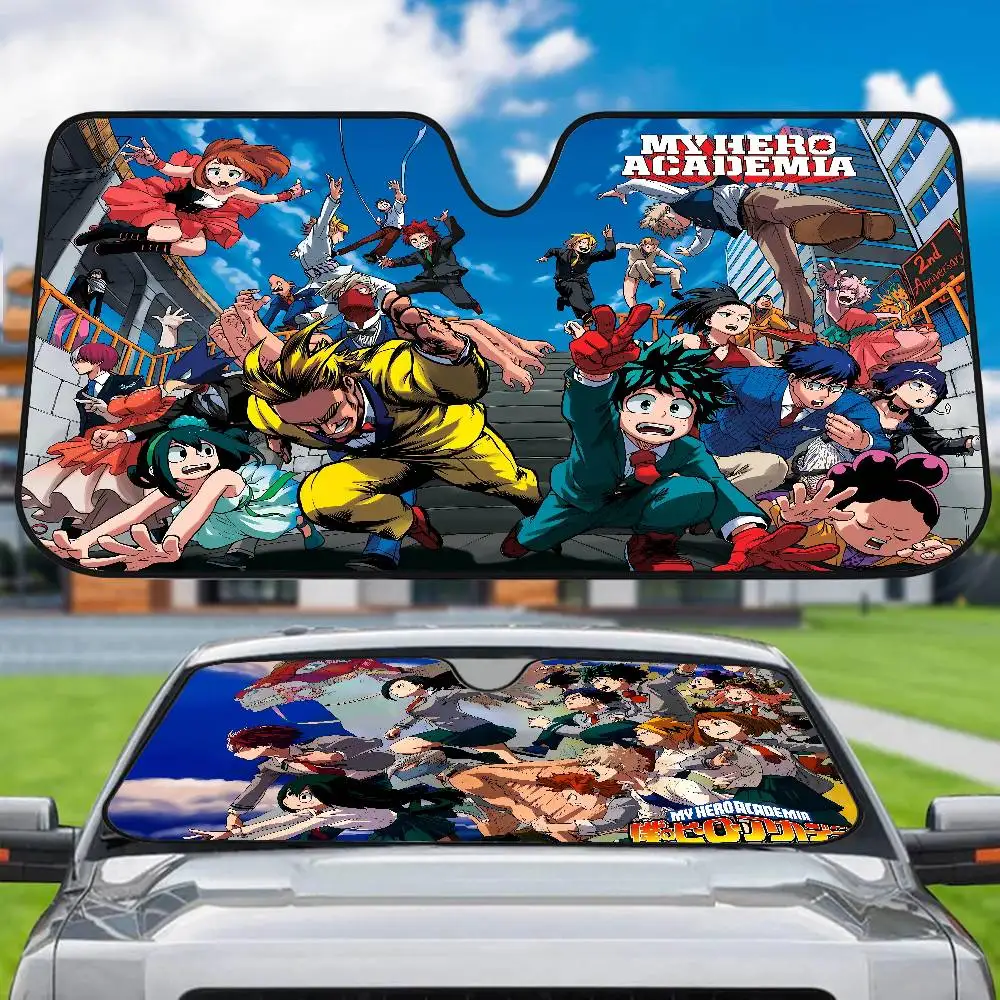 

Anime My Hero Academias Personalized Windshield Sunshade Car Cover Sun Shade Auto Sun Visor Car-covers Car Solar Protection