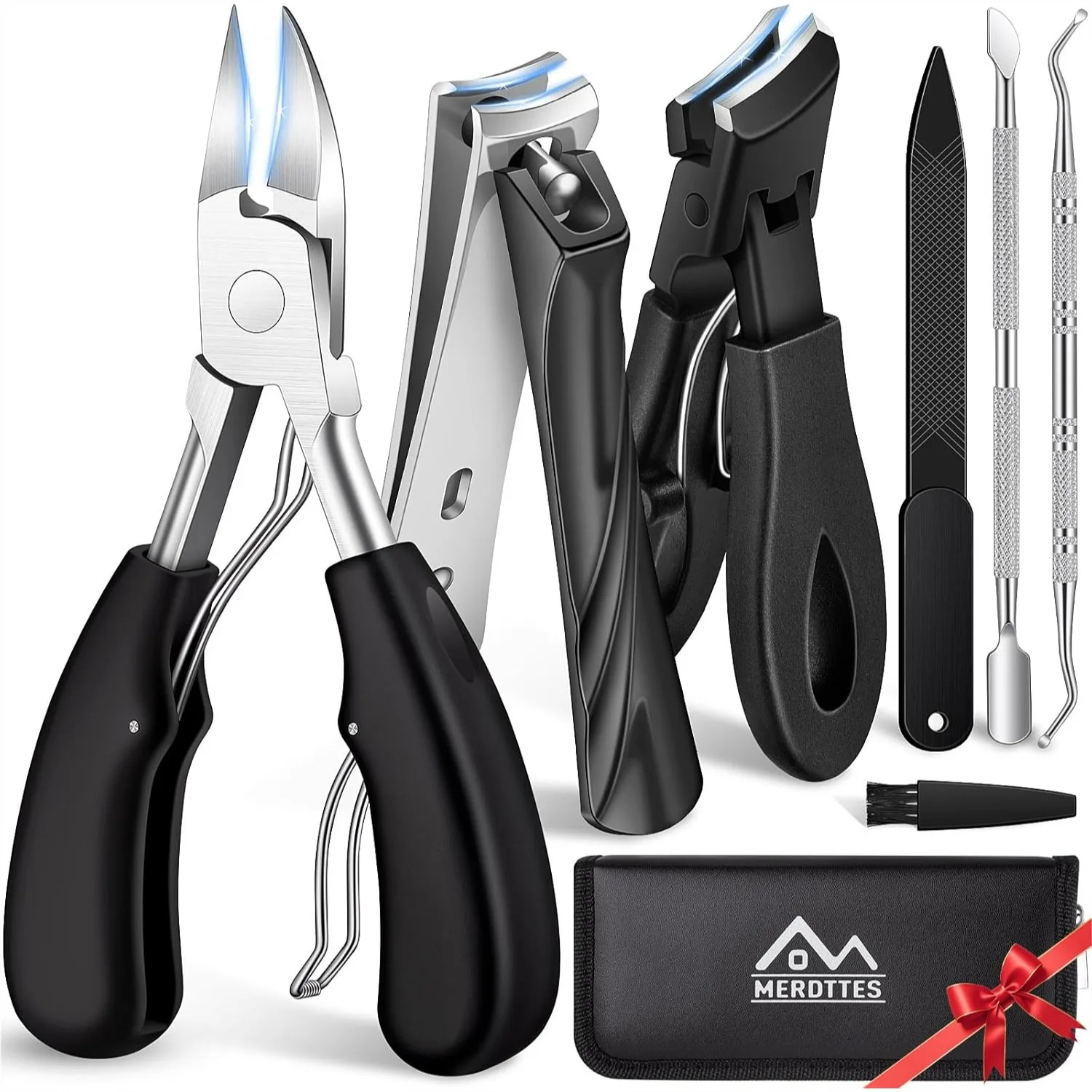 

Toenail Clippers for Seniors Thick Toenails, Sharp Ingrown Nail Cutter Long Handle with Wide Jaw, Heavy Duty Large Toe Nail