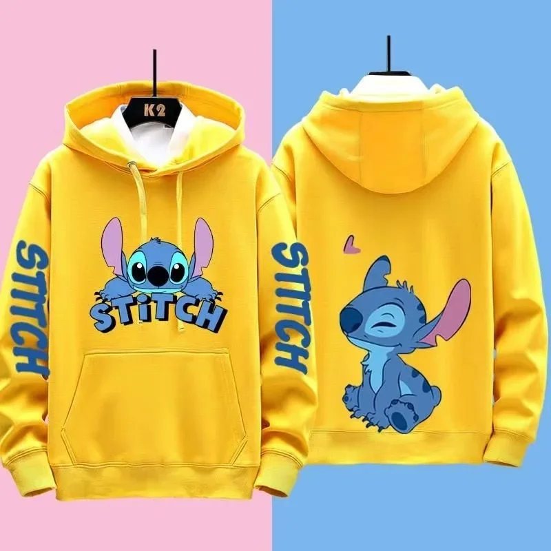 Miniso 2024 New Disney Stitch Hooded Funny Anime Autum Winter Men Women Sweatshirt Fashion 3D Print Oversized Pullover Hoodies