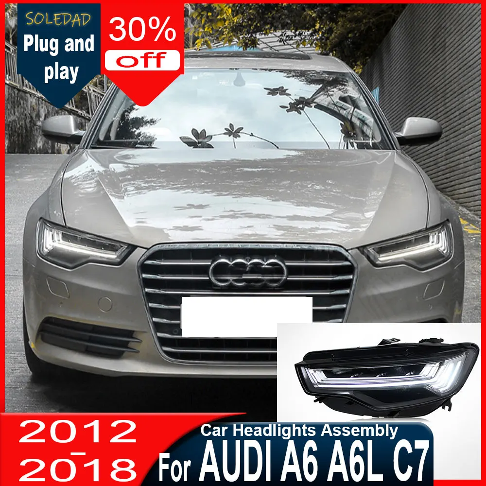 

For Audi A6 2012 2013 2014 2015 2016 2017 2018 C7 Upgrade A6L full LED DRL Head Lamp Dynamic Signal High Low Beam Accessories