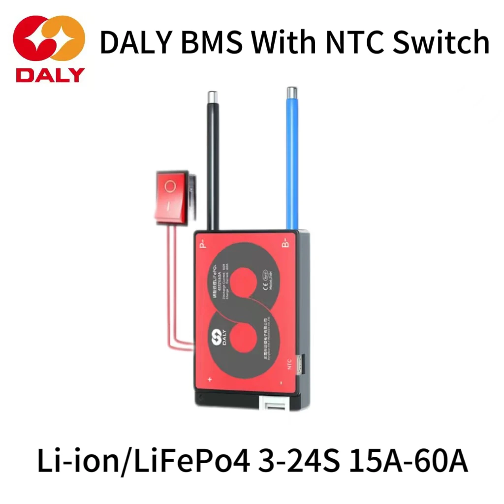 DALY Hardware BMS NTC Switch Li-ion 10S 36V 13S 14S 48V 16S 17S 60V Lifepo4 4S 12V 8S 24V 16S 48V 15A 20A 40A 60A 100A 150A 200A