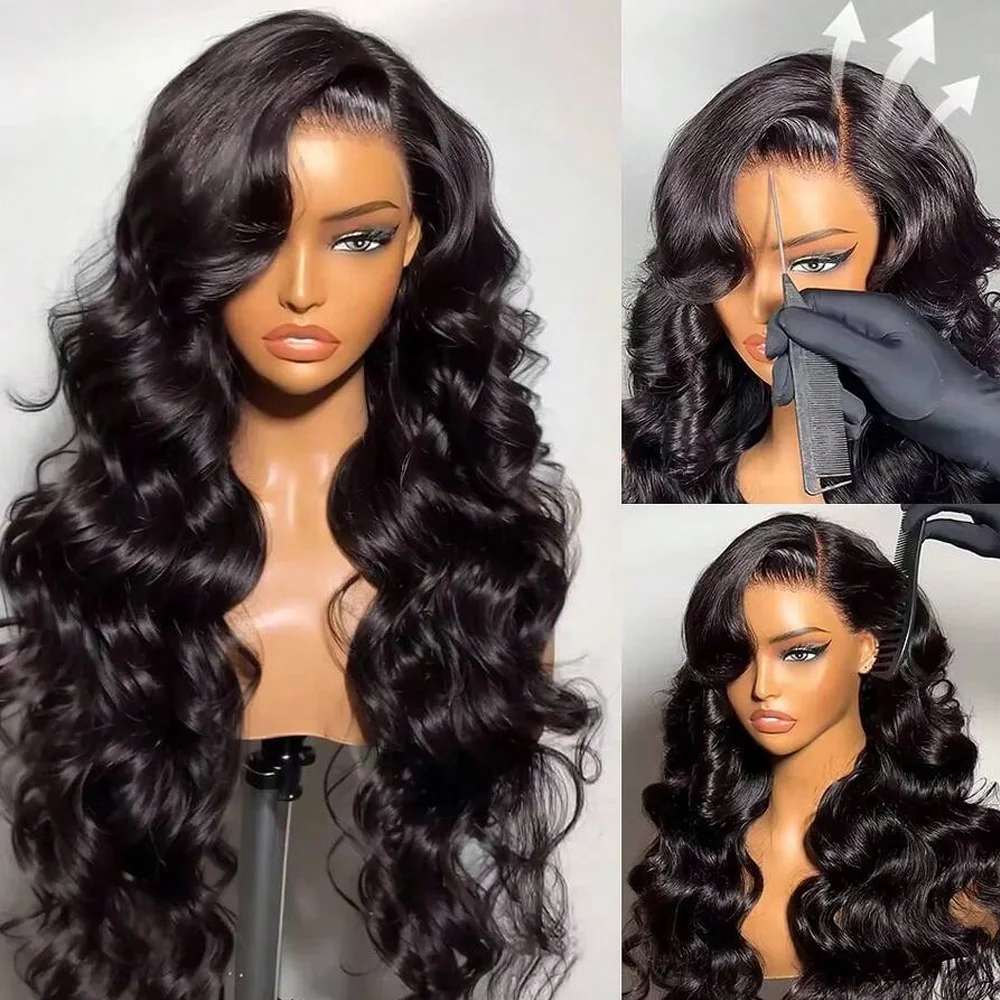 

Natural Color 40 Inch Body Wave Human Hair Wigs13x4 HD Lace Frontal Wig Wet And Wavy 13X6 Lace Wig For Women 5x5 Gluless Wigs