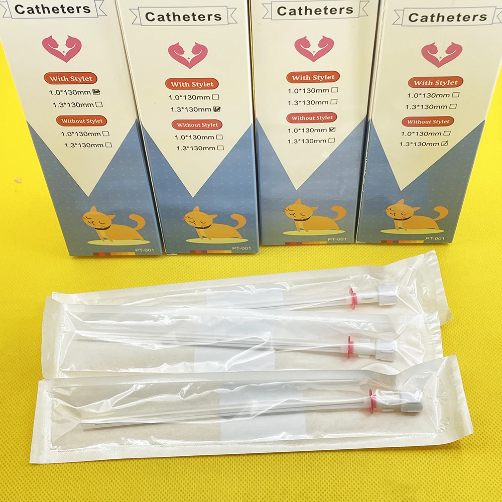 Wholesale Pet Cat Urinary Catheter With Luer Lock Close End Relieve Urethral Obstruction FLUTD Treatment  Retention Unblock Tool