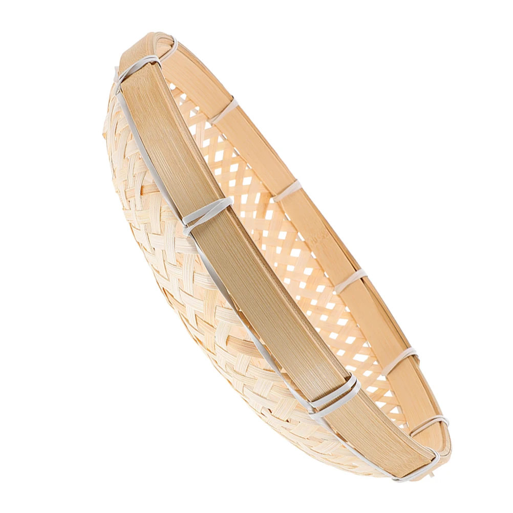 

Bamboo Basket Large Capacity Woven Bread Fruit Tray Serving Storage Multipurpose Basket Bamboo Basket,