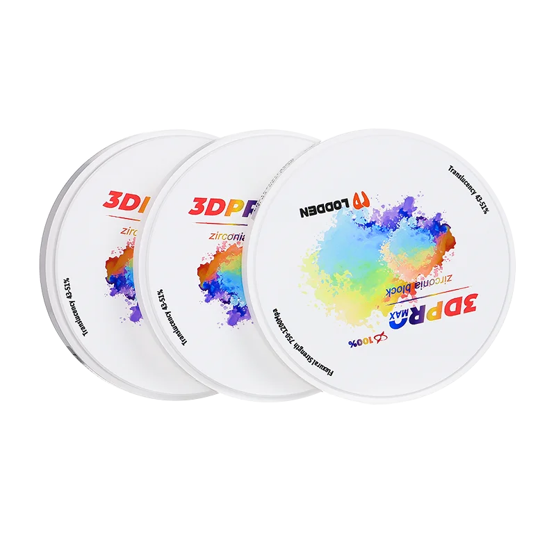 LODDEN-bloques de laboratorio Dental multicapa 3D PRO MAX, 98mm, 5 capas, Circonia cúbica, odontología, materiales para dentaduras