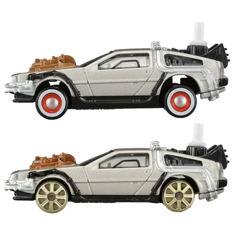 TAKARA TOMY Tomica Unlimited TP02 Ritorno al futuro DeLorean PART3 Giocattoli in lega Veicolo a motore Pressofuso in metallo Modello Regali,Giocattoli per ragazzi