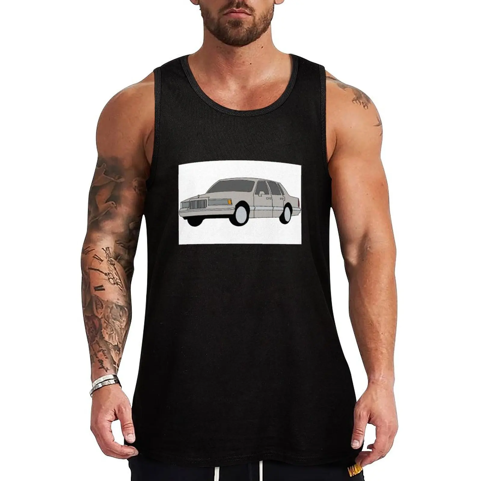 

1993 Lincoln Towncar Tank Top Sleeveless T-shirt Gym t-shirt man summer clothes man 2025 Men's tops