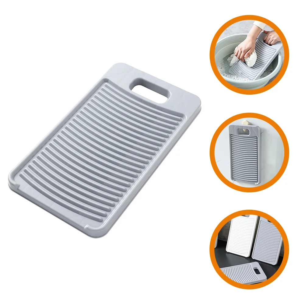 

Washboard Anti-slip Hangable Laundry and Artifact (grey) Clothing Drying Rack Washing for Pp Hand Clothes Travel