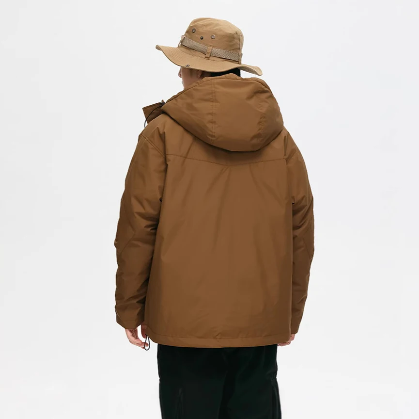 Men's Down Jackets 2024 Winter White Duck Down Jacket Windbreaker Warm Cargo Coat Thick Hip Hop Streetwear