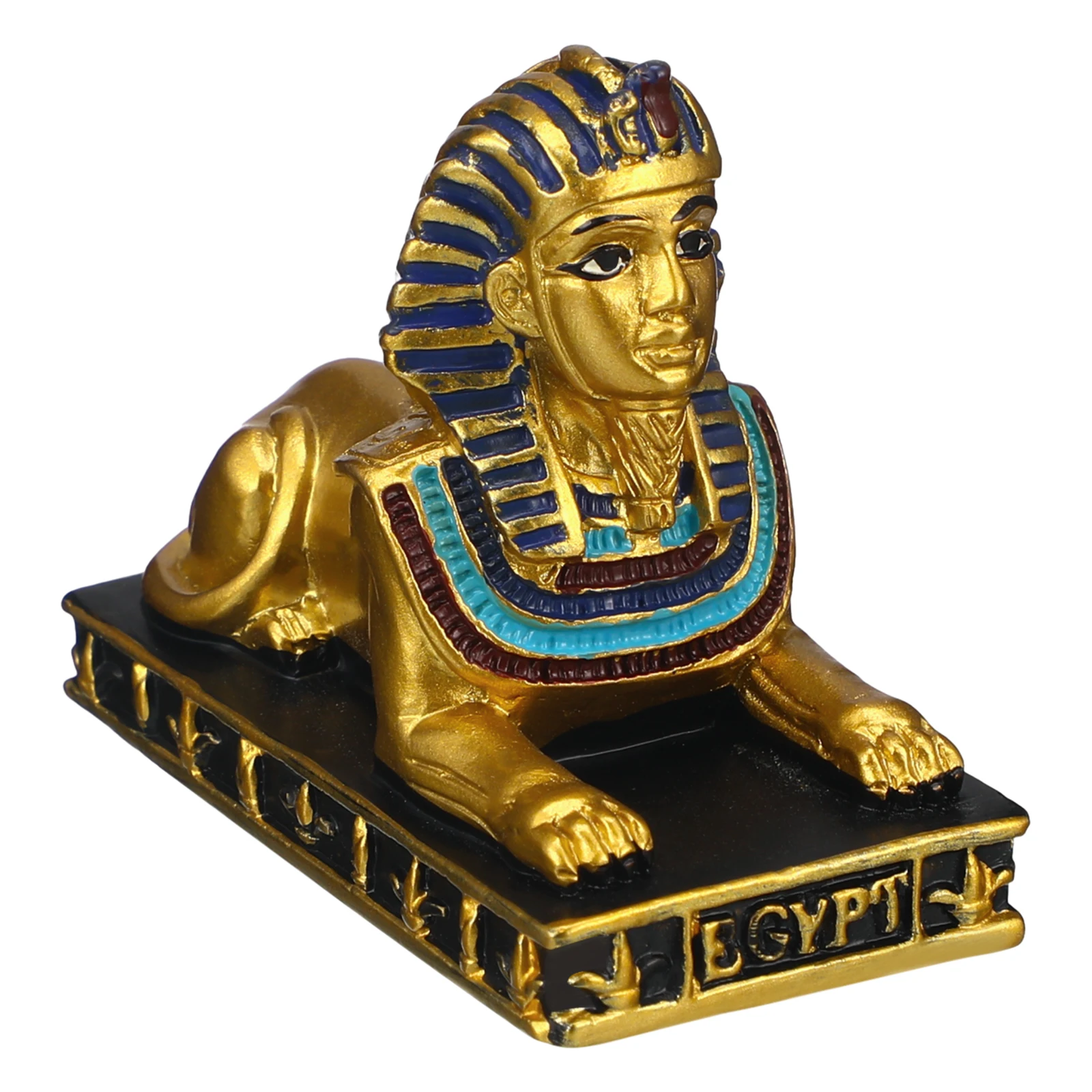 الحلي مصر ديكور أبو الهول تمثال نموذج التماثيل المنزل المصري مكتب الشكل طاولة غرفة الطعام الصغيرة #3