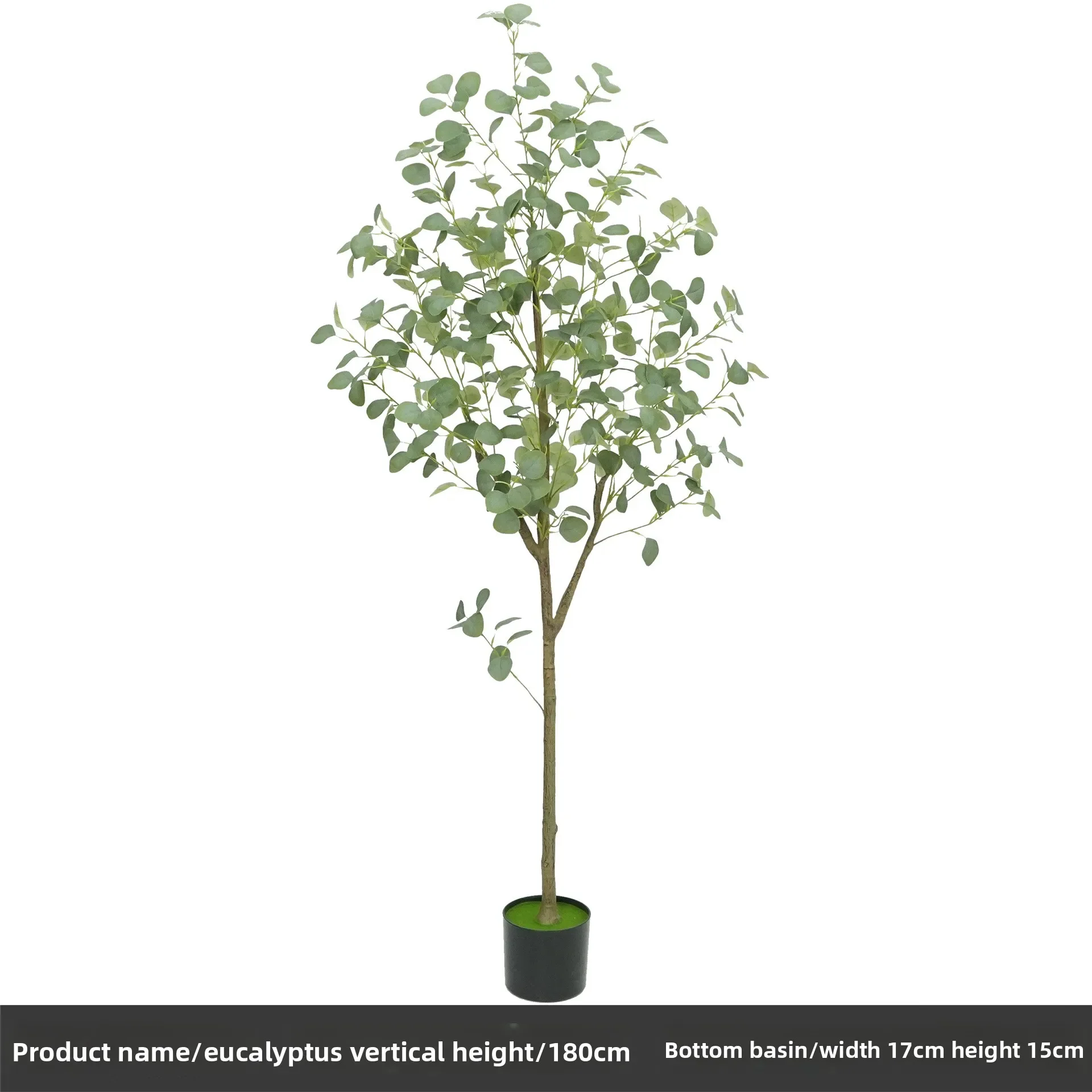 

Artificial Eucalyptus Tree Potted Indoor Fake Plant for Home Decor Living Room Office Money Tree