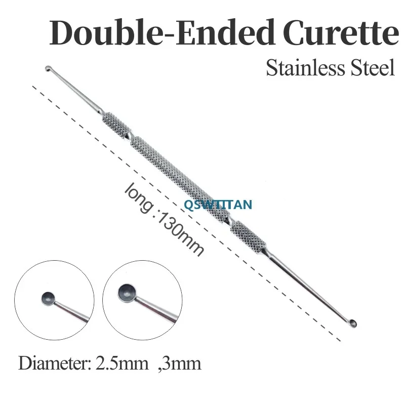 Kleszcze tytanowe/stalowe Chalazion Curette Micro Weterynaryjny okulistyczny instrument chirurgiczny do oczu — zdjęcie 4