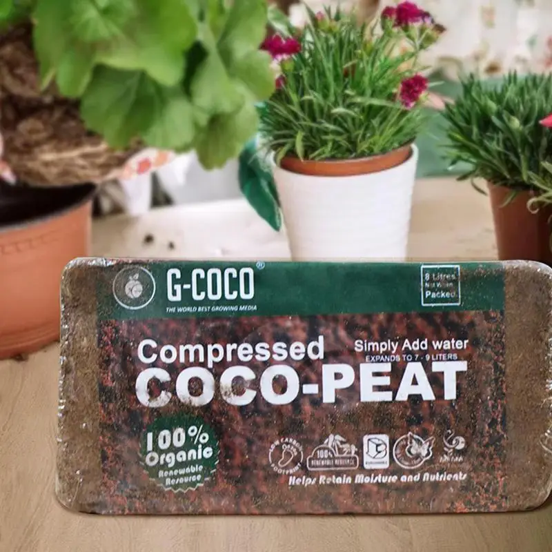 Coco Coir Brick Organic Coco Fiber Compressed With Low EC And PH Balance Natural Gardening Supplies Coconuts Fiber Soil For