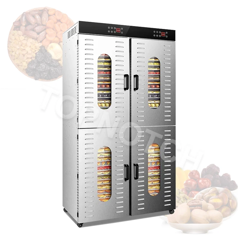 

220V Fruit Dryer Snack Air Drying Cabinet Commercial Stainless Steel Dehydrator 80 Layer