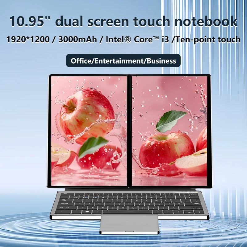 Multifunctional 10.95 Inch Dual Screen Laptop 1920*1200 IPS 10-Point Touch Notebook with Built-in Camera​