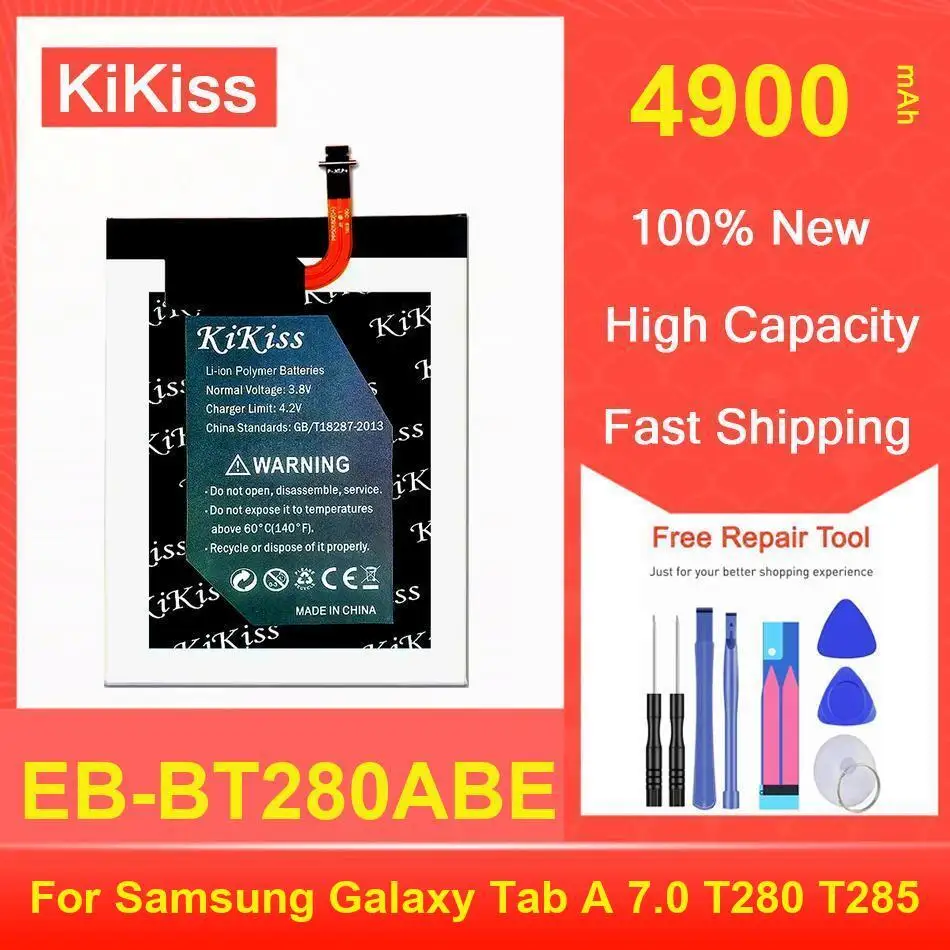 

Kikiss Battery 4900Mah EB-BT280ABE For Samsung Galaxy Tab A 7.0 T280 T285