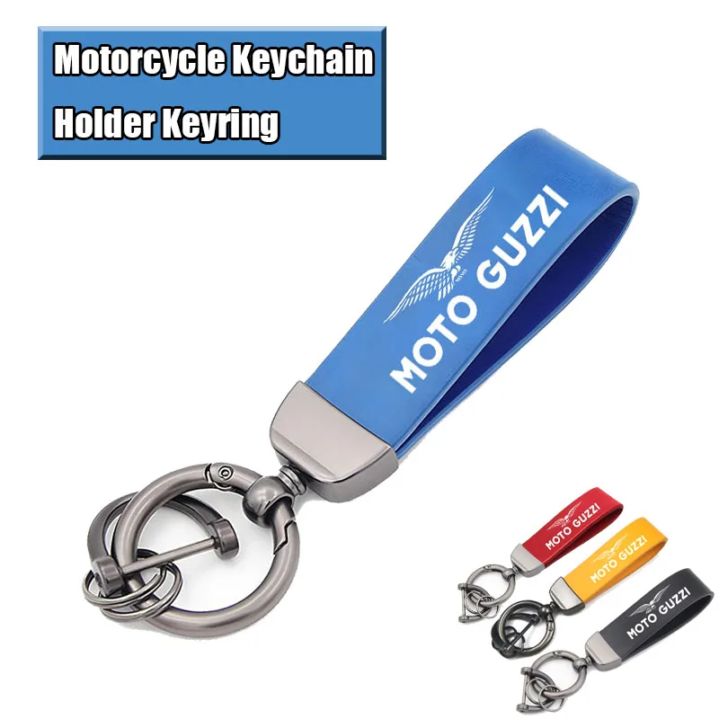 

For Moto Guzzi BREVA 750 V7 High-Grade leather Motorcycle Keychain Holder Keyring Motorcycle Accessories