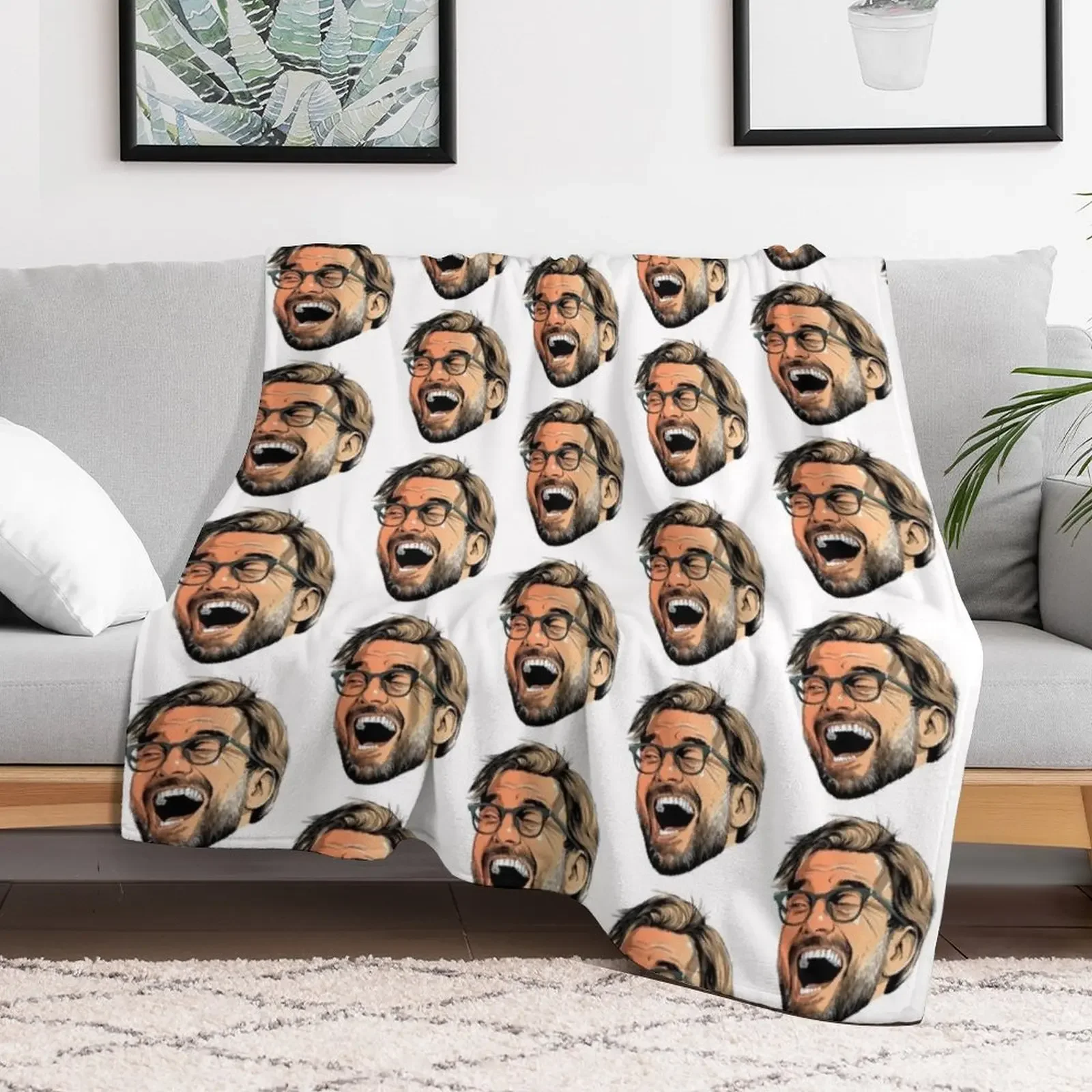 Joyous Klopp Throw Blanket Flannel Decoratives Stuffeds Blankets