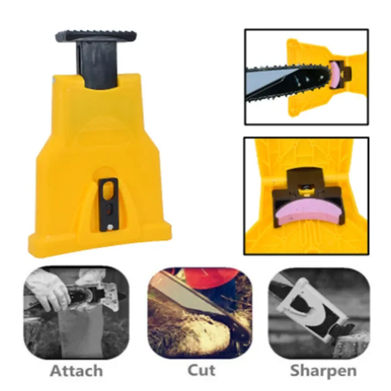 

Portable Bar Mount Chainsaw Sharpener Fast Grinding Teeth Sharpening Tool Woodworking Saw Chain Accessory